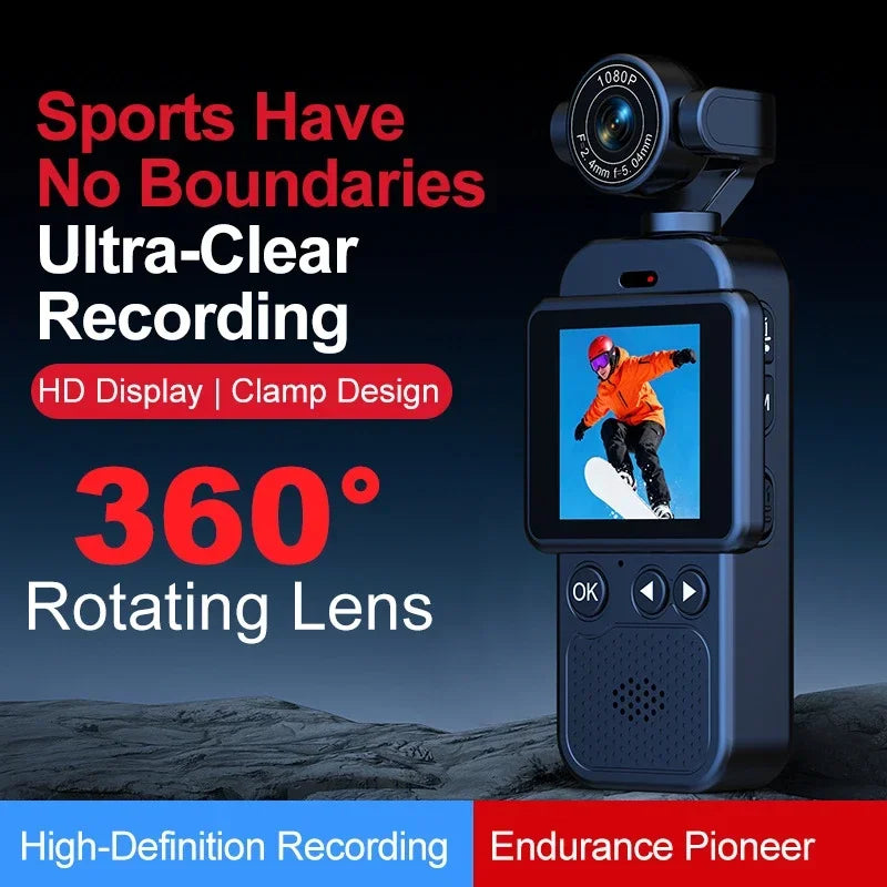 Handheld 360 ° Panoramic Shooting Sports Camera Hanging On The Chest Anti Shake Wifi Transmission Cycling 4K HD Recorder 2026
